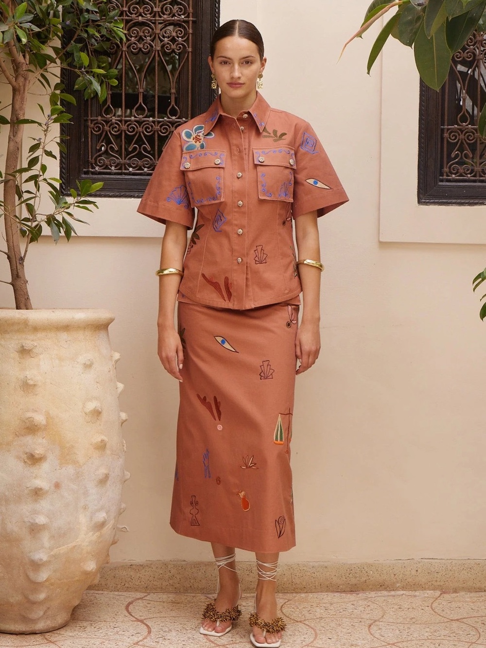 Alemais Dusty Embroidered Shirt - Picture 2 of 6